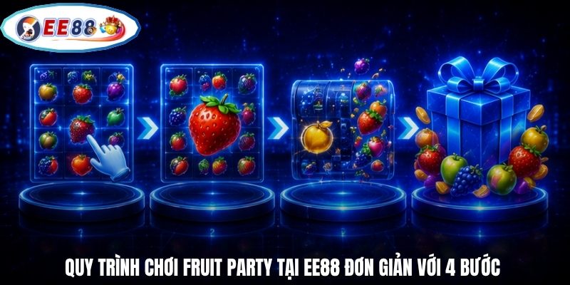 Quy trình chơi Fruit Party tại EE88 đơn giản với 4 bước